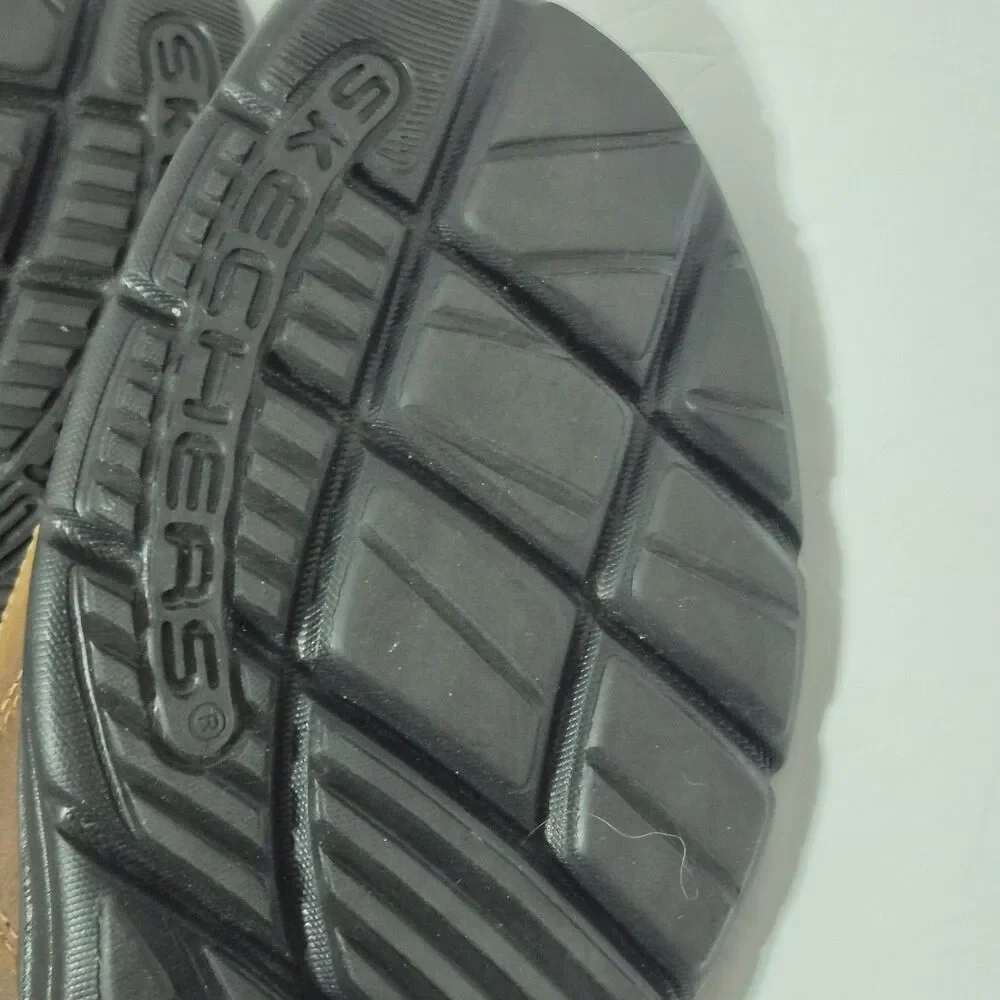 Skechers Relaxed Fit Glides Docklands 64503 Men’s Size 12 Brown Leather Loafers